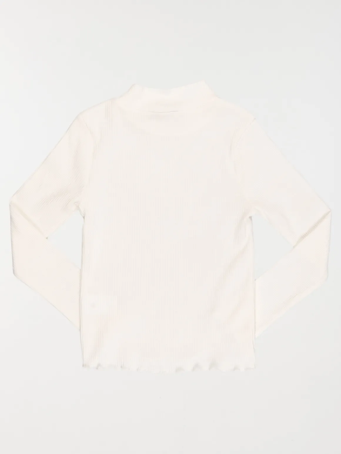 Tee-shirt col montant écru fille (3-12A)