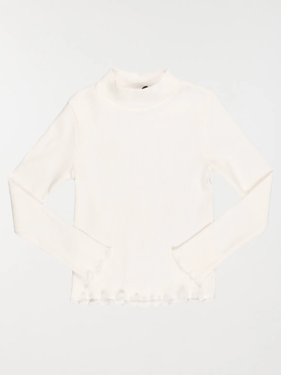 Tee-shirt col montant écru fille (3-12A)