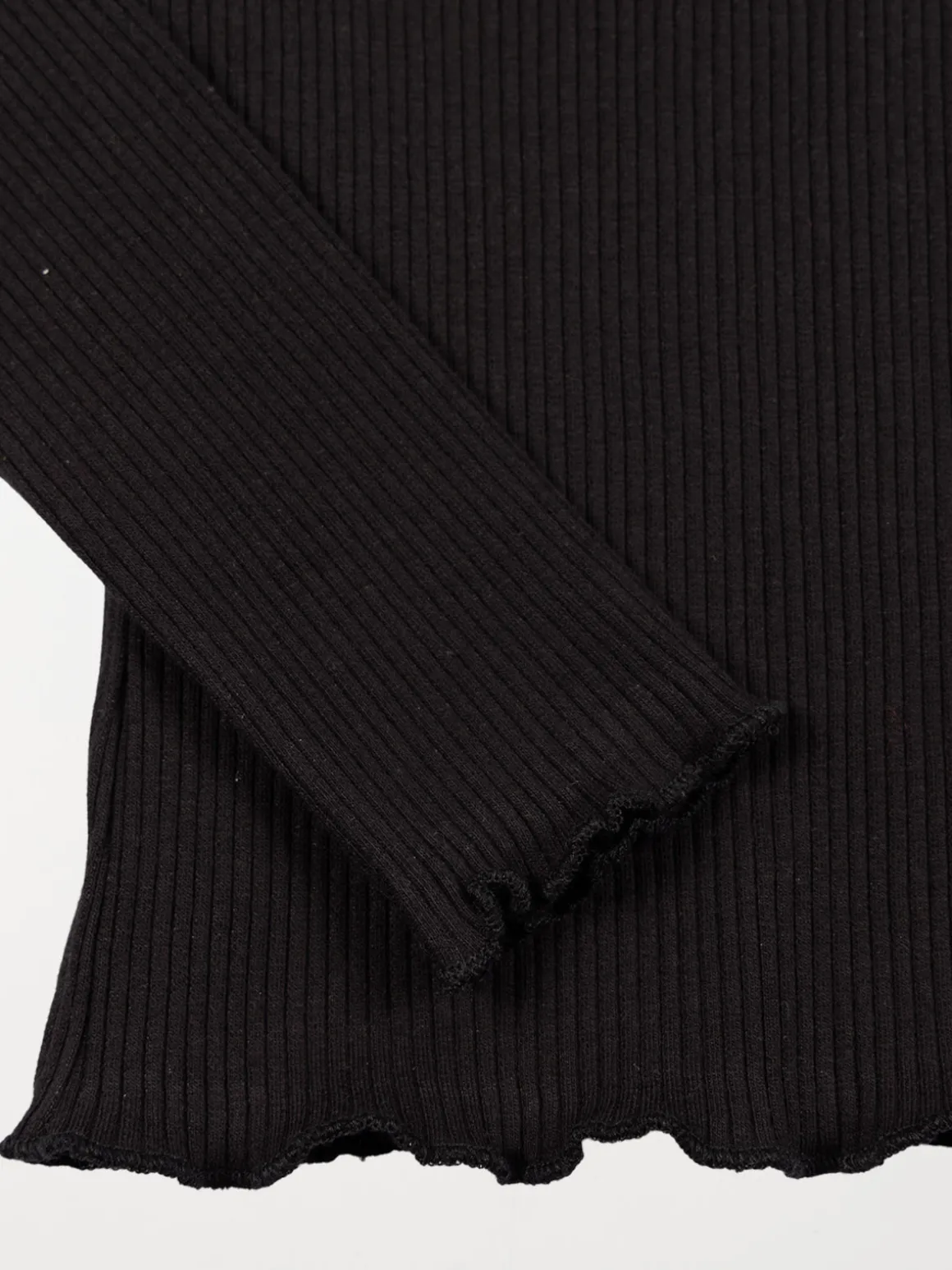 Tee-shirt col montant noir fille (3-12A)