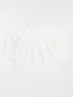 Tee-shirt écru bouton dos fille (3-12A)