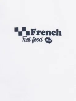 Tee-shirt écru imprimé fille (XXS-M)