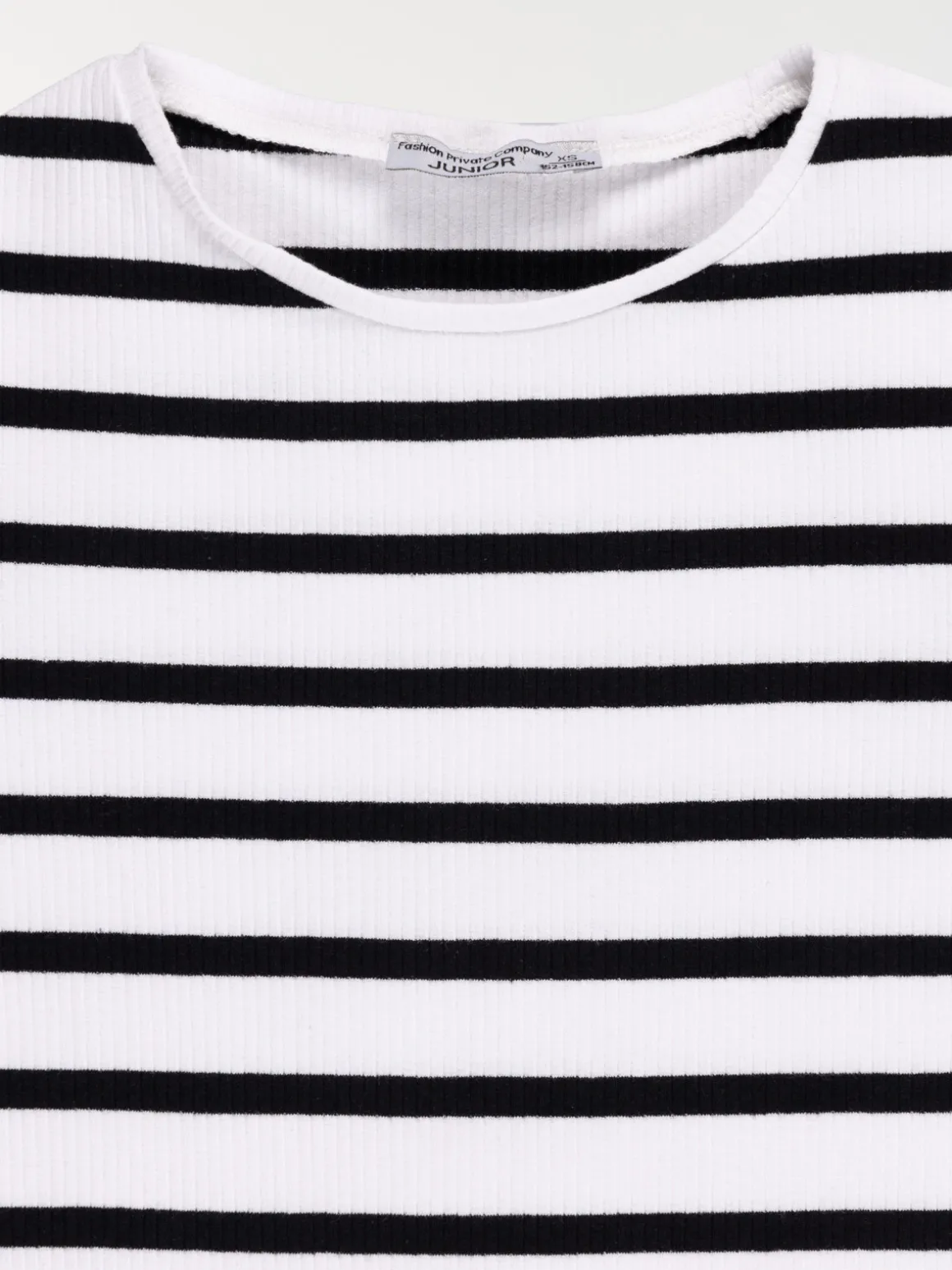 Tee-shirt côtelé rayé fille (XXS-M)