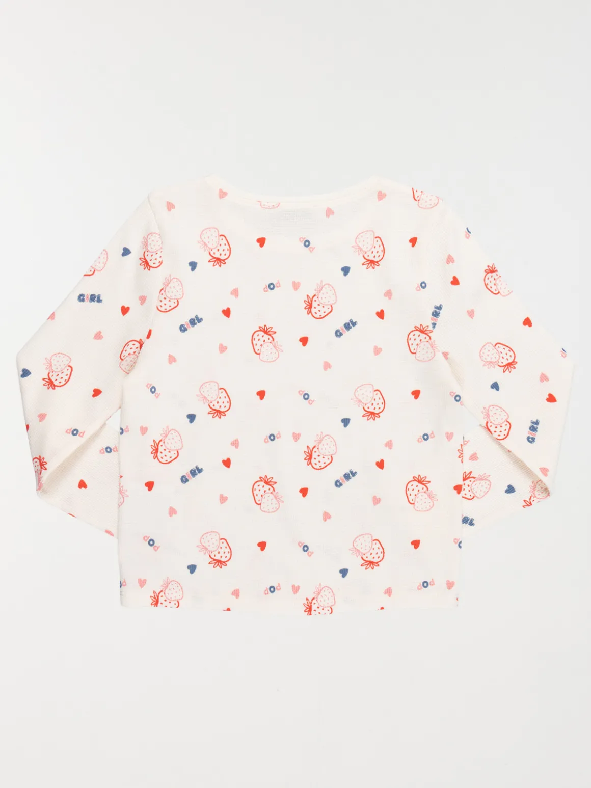 Tee-shirt cœur et fraise fille (3-12A)