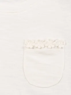 Tee-shirt détails fleurs fille (3-12A)