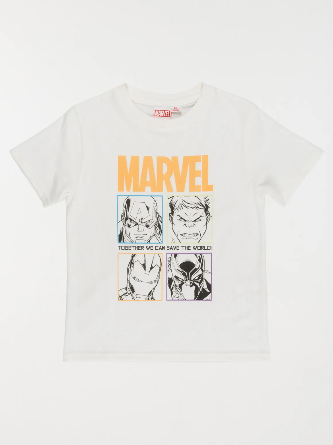 Tee-shirt garçon Marvel écru (3-12A)