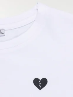 Tee-shirt imprimé coeur fille (XXS-M)