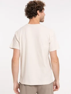 Tee-shirt jacquard col rond homme