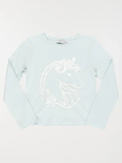 Tee-shirt licorne col rond fille (3-12A)