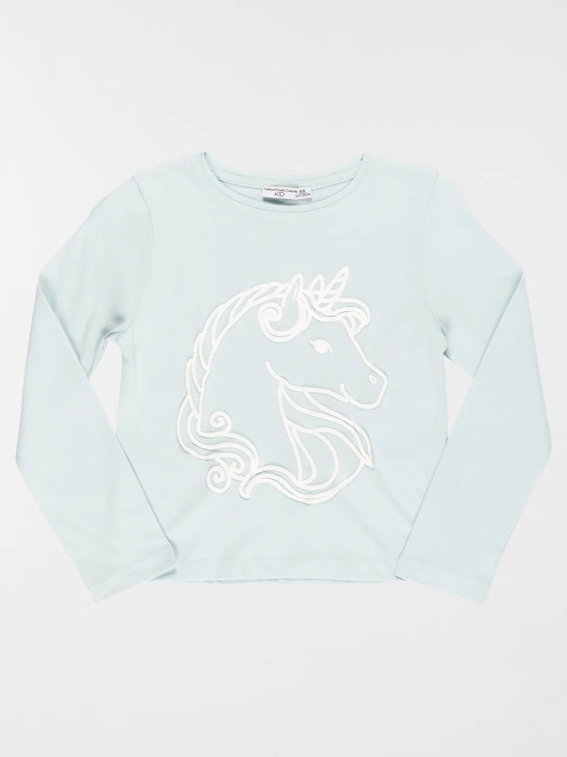 Tee-shirt licorne col rond fille (3-12A)