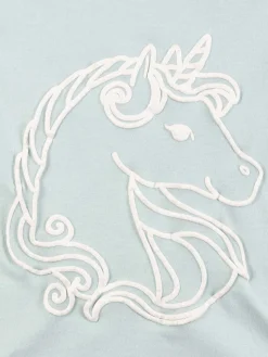 Tee-shirt licorne col rond fille (3-12A)
