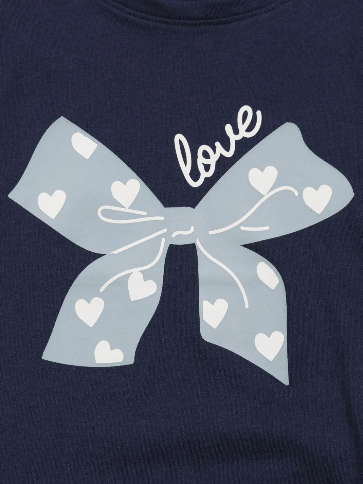Tee-shirt love noeud fille (3-12A)