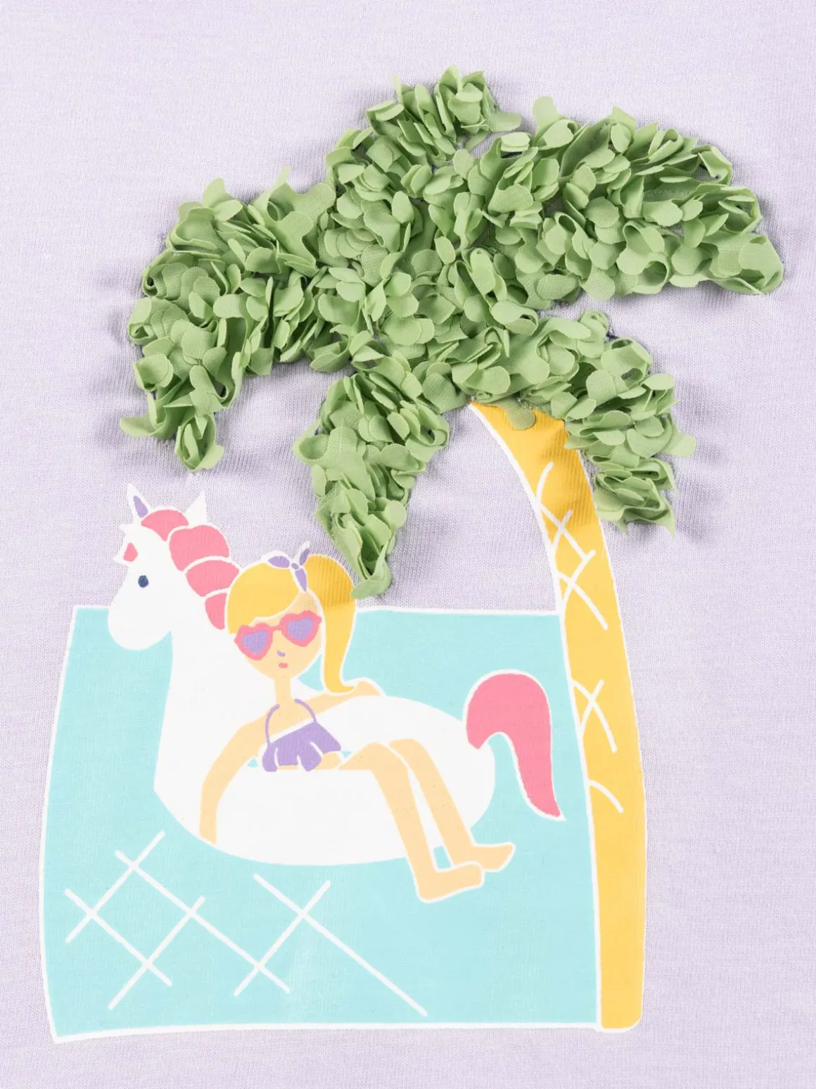 Tee-shirt motif lilas fille (3-12A)