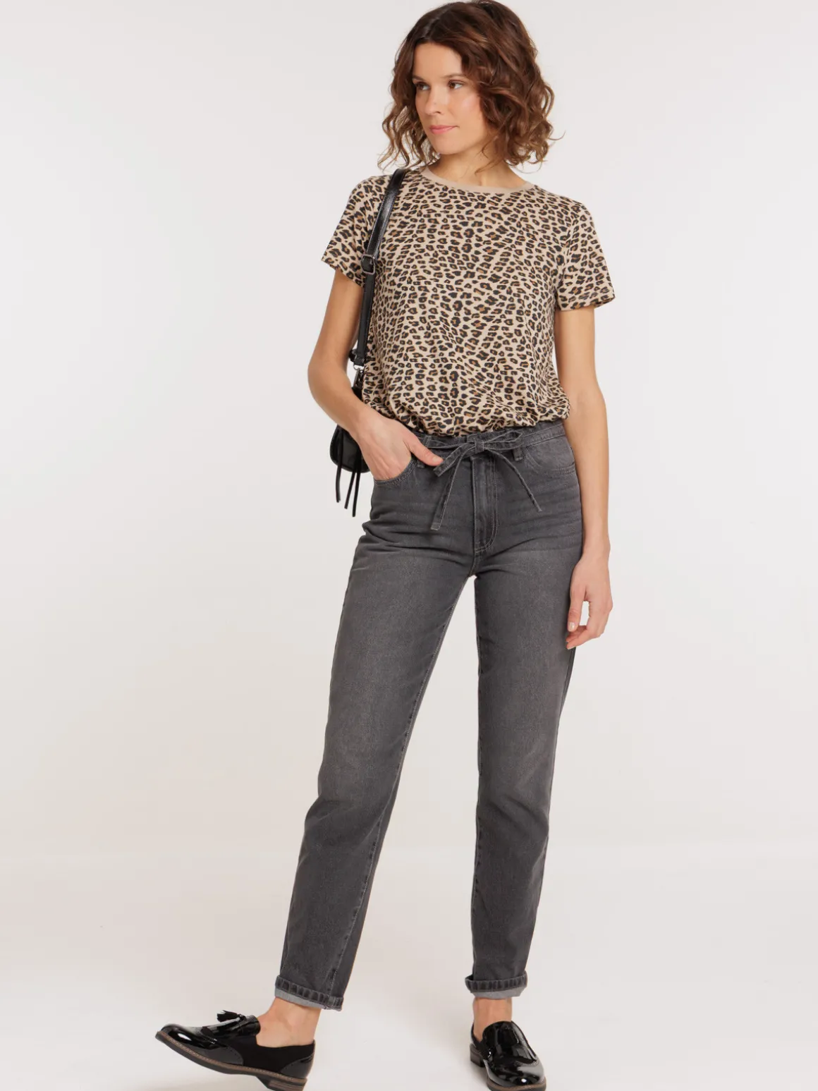 Tee-shirt motif léopard femme