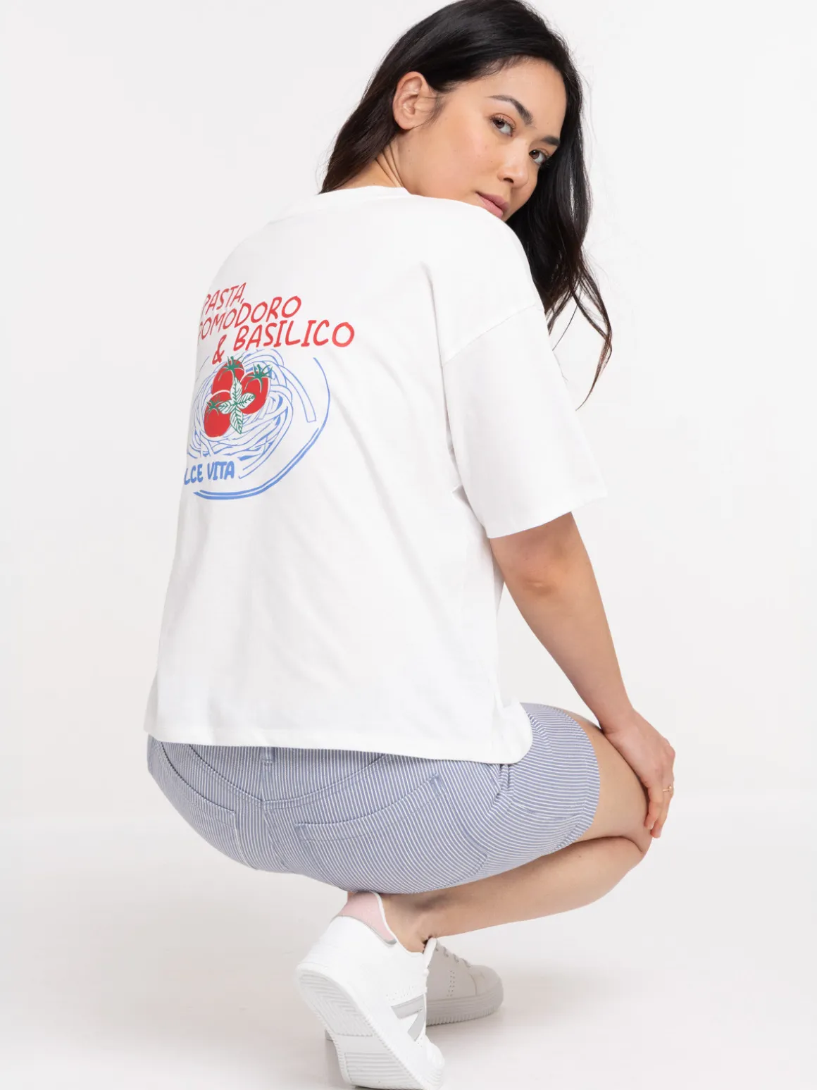 Tee-shirt motif tomate femme