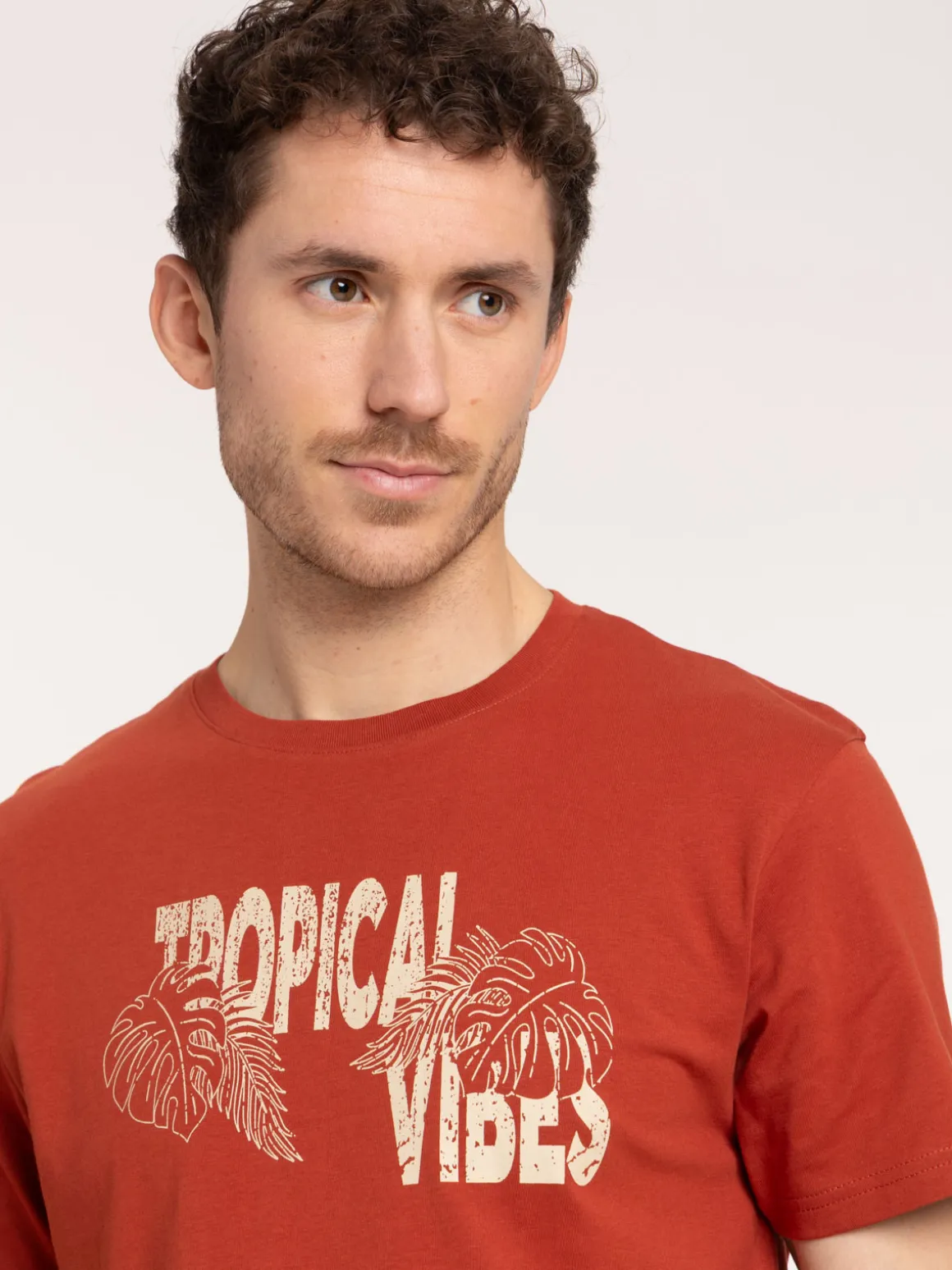 Tee-shirt motif tropical vibes homme