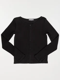 Tee-shirt noir boutons fille (XXS-M)
