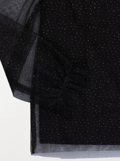 Tee-shirt noir pois dorés fille (3-12A)