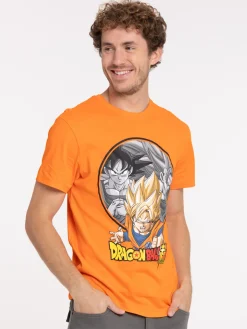 Tee-shirt orange Dragon ball Z homme