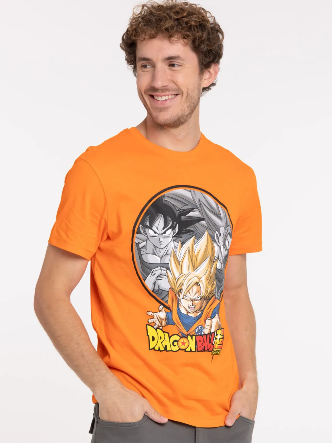 Tee-shirt orange Dragon ball Z homme