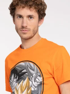 Tee-shirt orange Dragon ball Z homme