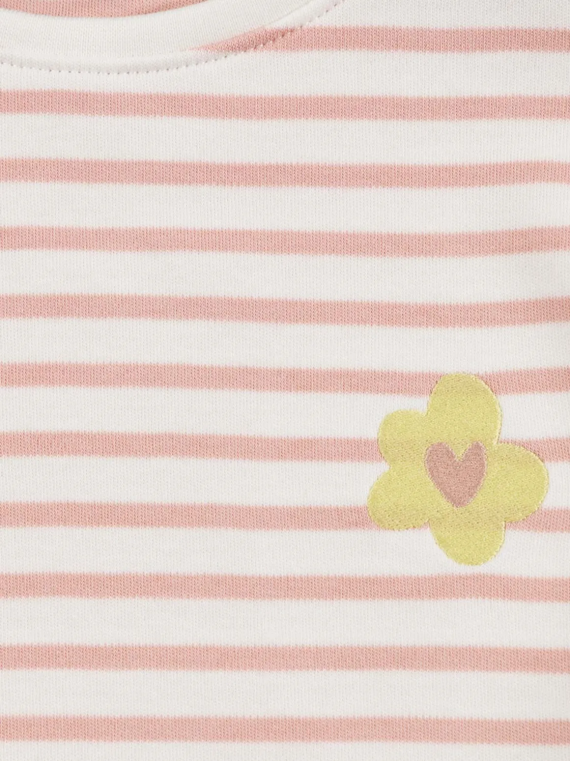 Tee-shirt rayé et fleur fille (3-12A)