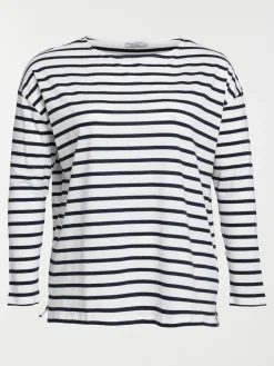 Tee-shirt rayé grande taille femme