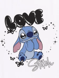 Tee-shirt Stitch blanc fille (XXS-M)