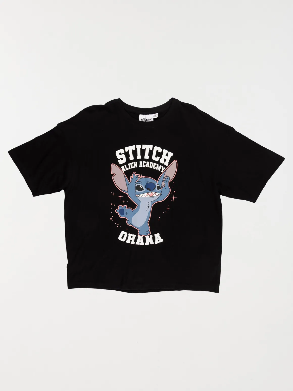 Tee-shirt Stitch noir fille (XXS-M)