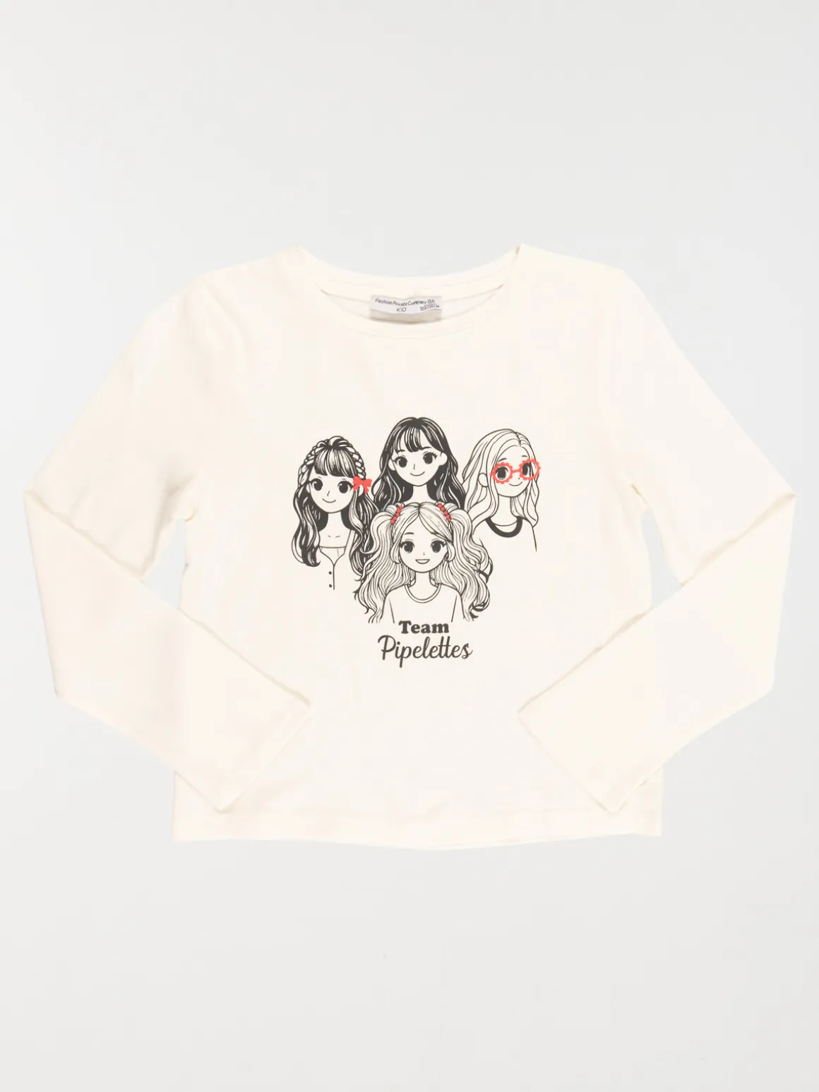 Tee-shirt team pipelettes fille (3-12A)