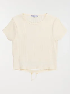 Tee-shirt vanille côtelé fille (XXS-M)