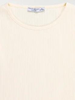 Tee-shirt vanille côtelé fille (XXS-M)