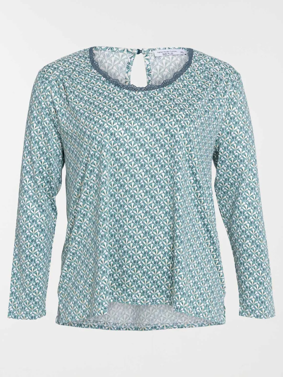 Tee-shirt vert grande taille femme