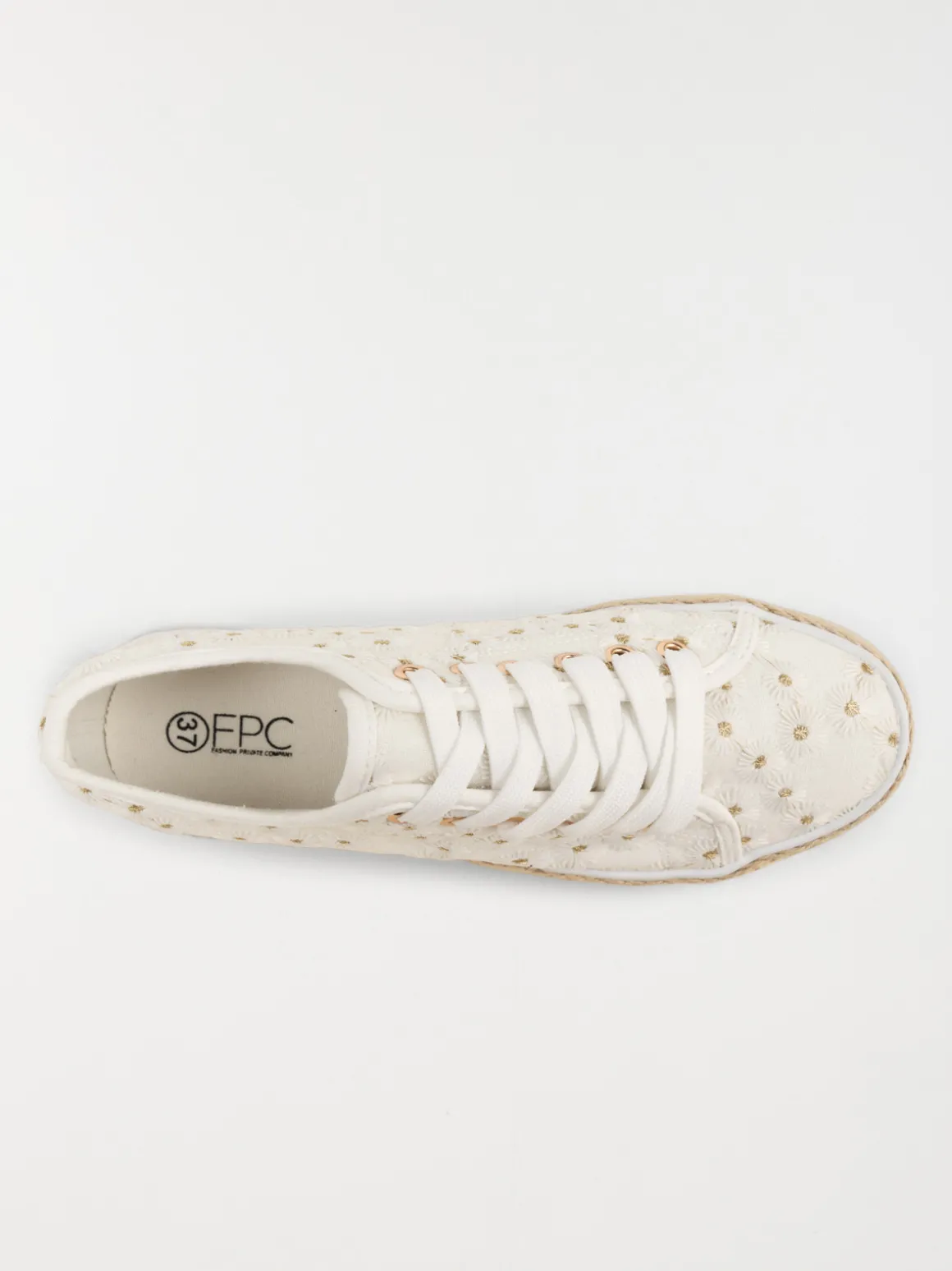 Tennis brodée plateforme femme (36-41)