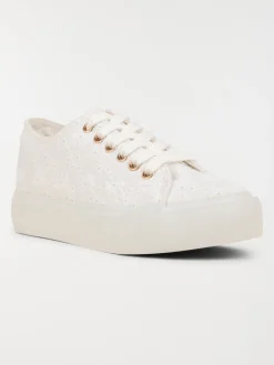 Tennis en toile brodée fille (31-36)