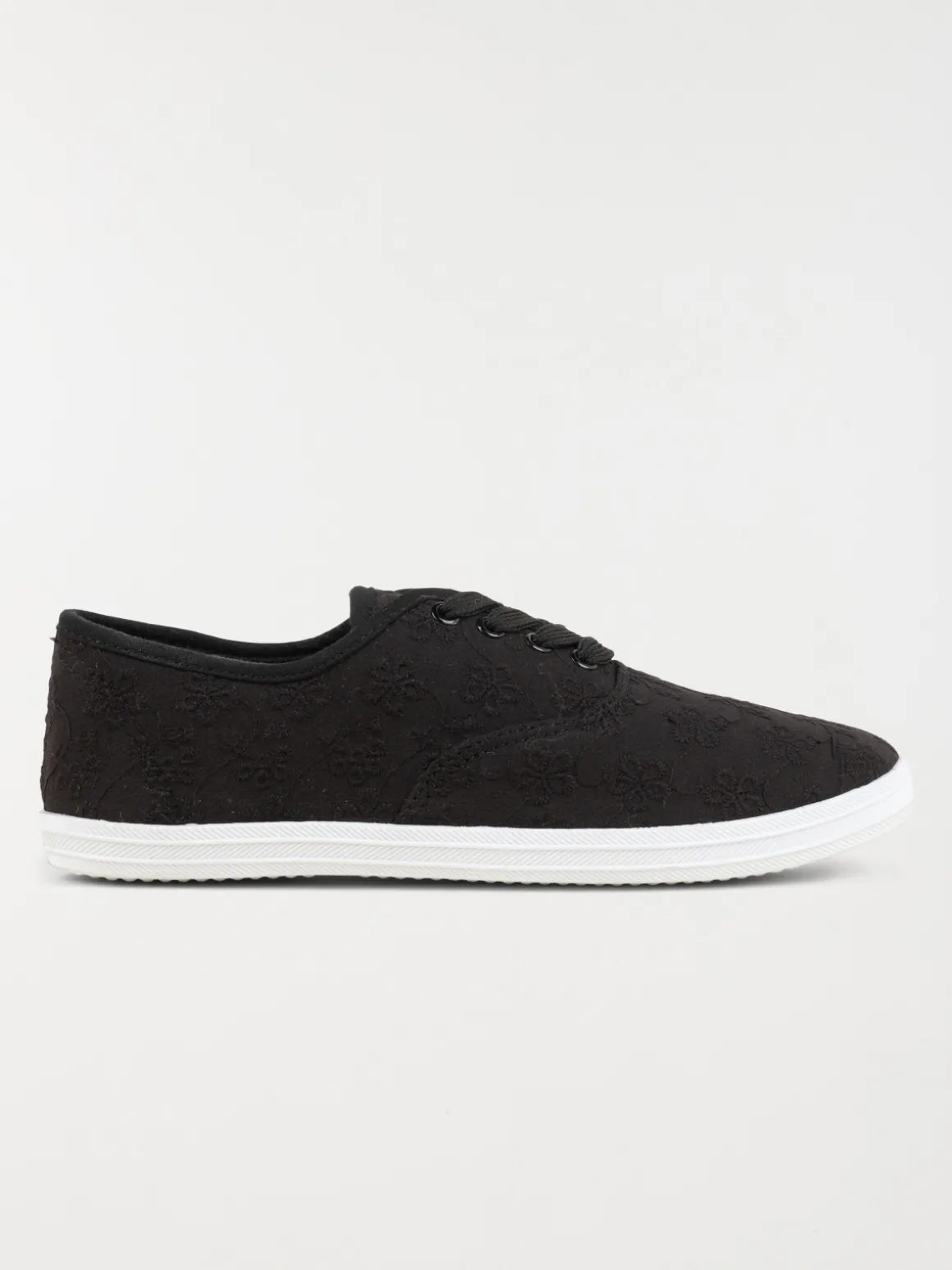 Tennis en toile dentelle noir (37-42)
