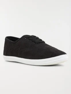 Tennis en toile dentelle noir (37-42)