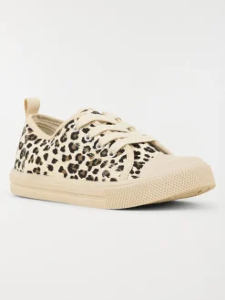 Tennis en toile léopard fille (31-36)