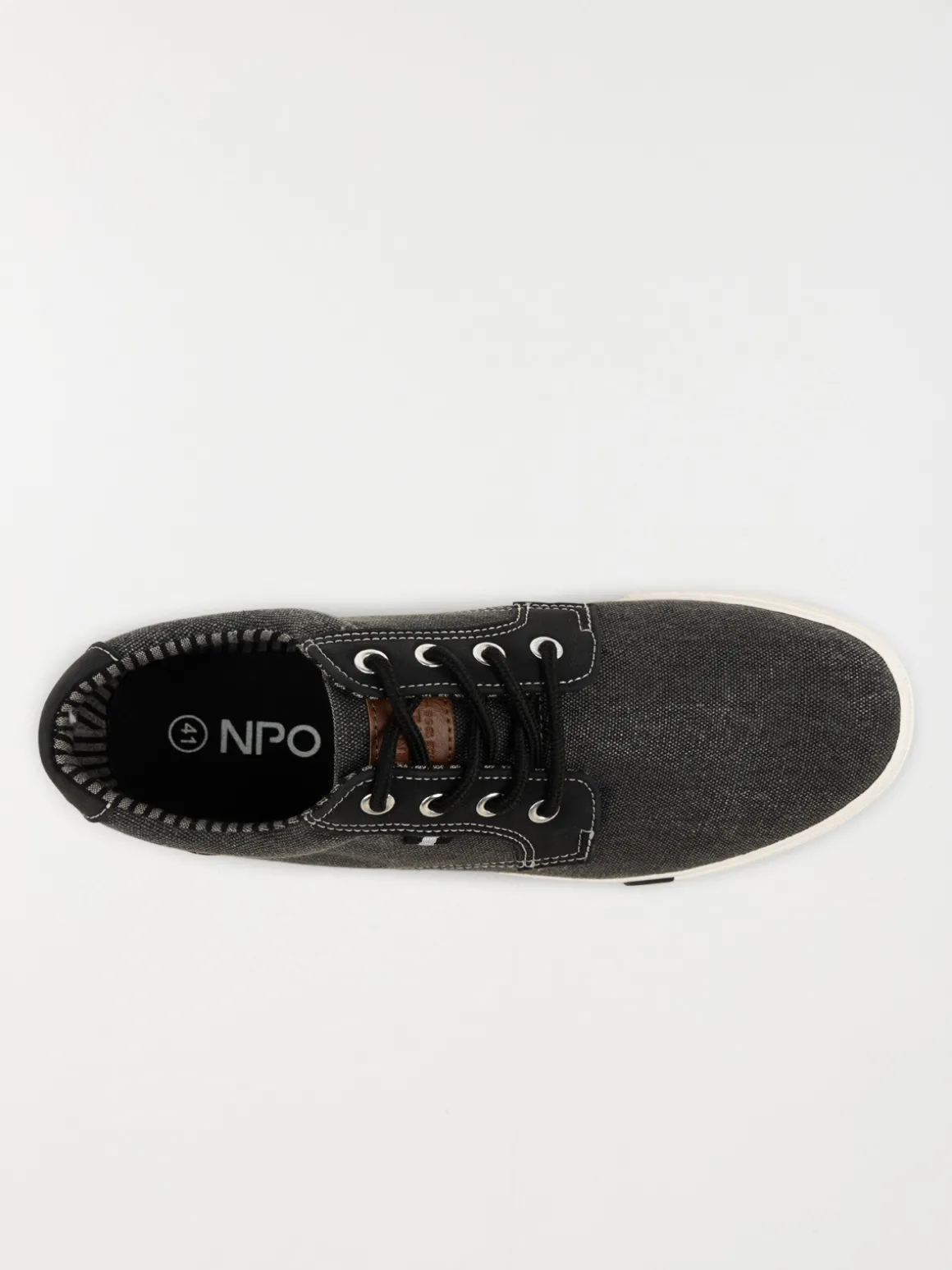 Tennis en toile noire homme (40-45)