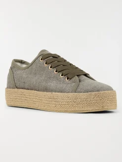 Tennis kaki plateforme femme (36-41)