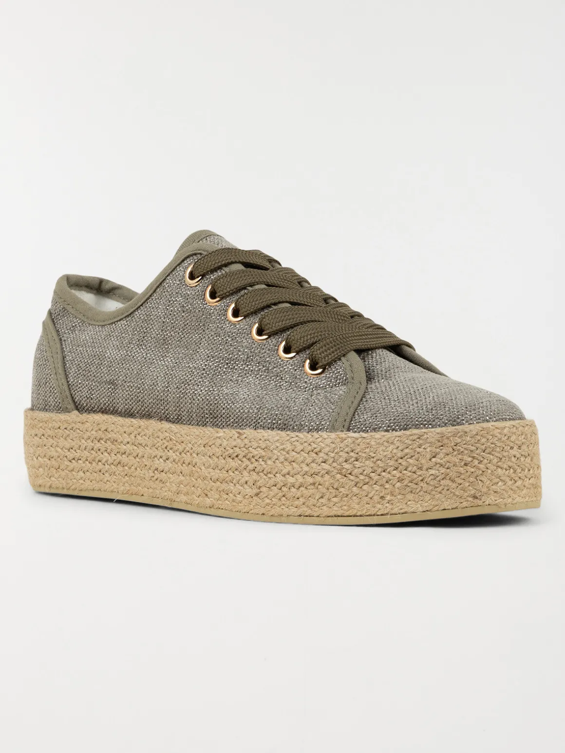 Tennis kaki plateforme femme (36-41)
