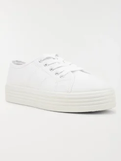 Tennis plateforme blanche femme (36-41)