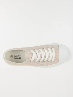 Tennis toile basse femme beige (36-41)