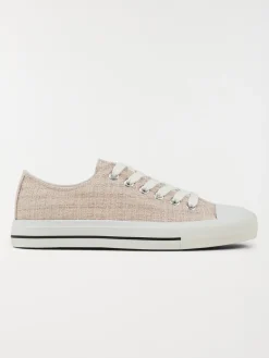 Tennis toile basse femme beige (36-41)