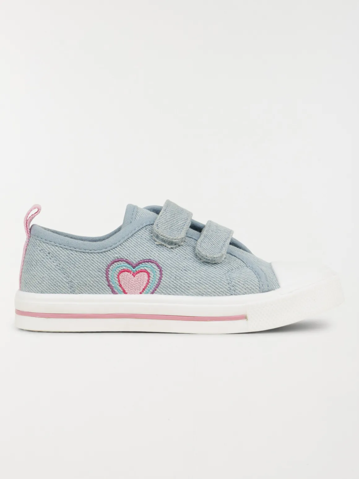 Tennis toile coeur fille (24-30)