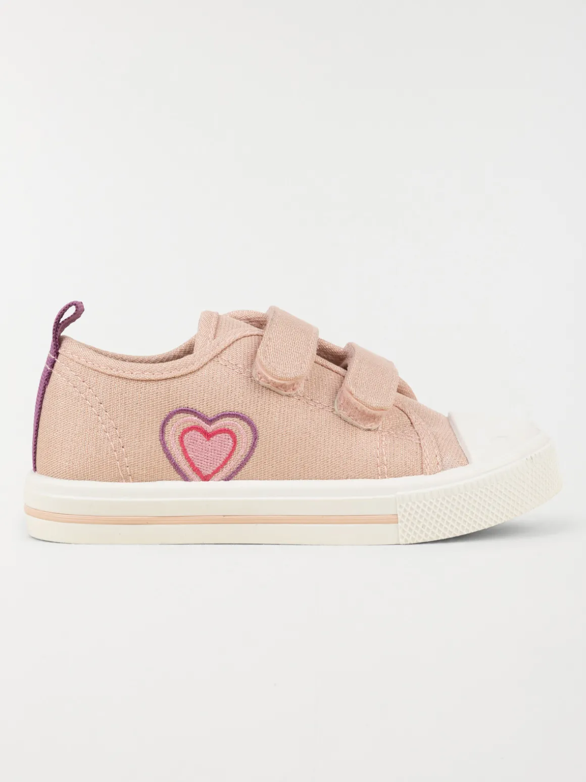 Tennis toile coeurs fille (24-30)