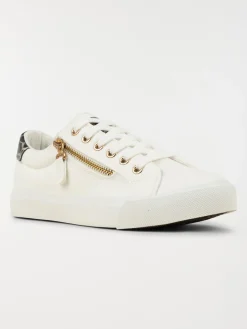 Tennis toile col léopard femme (36-41)