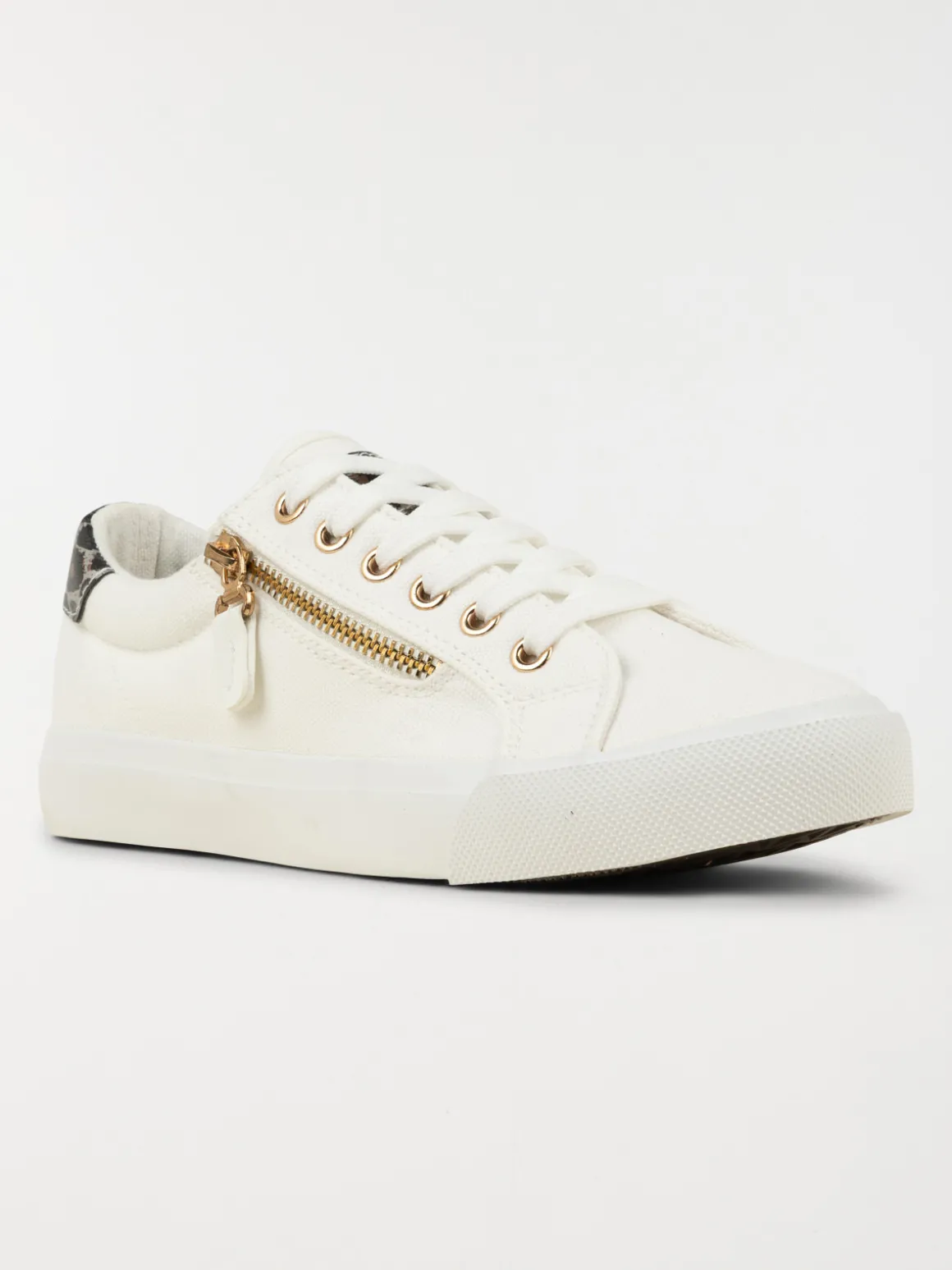Tennis toile col léopard femme (36-41)