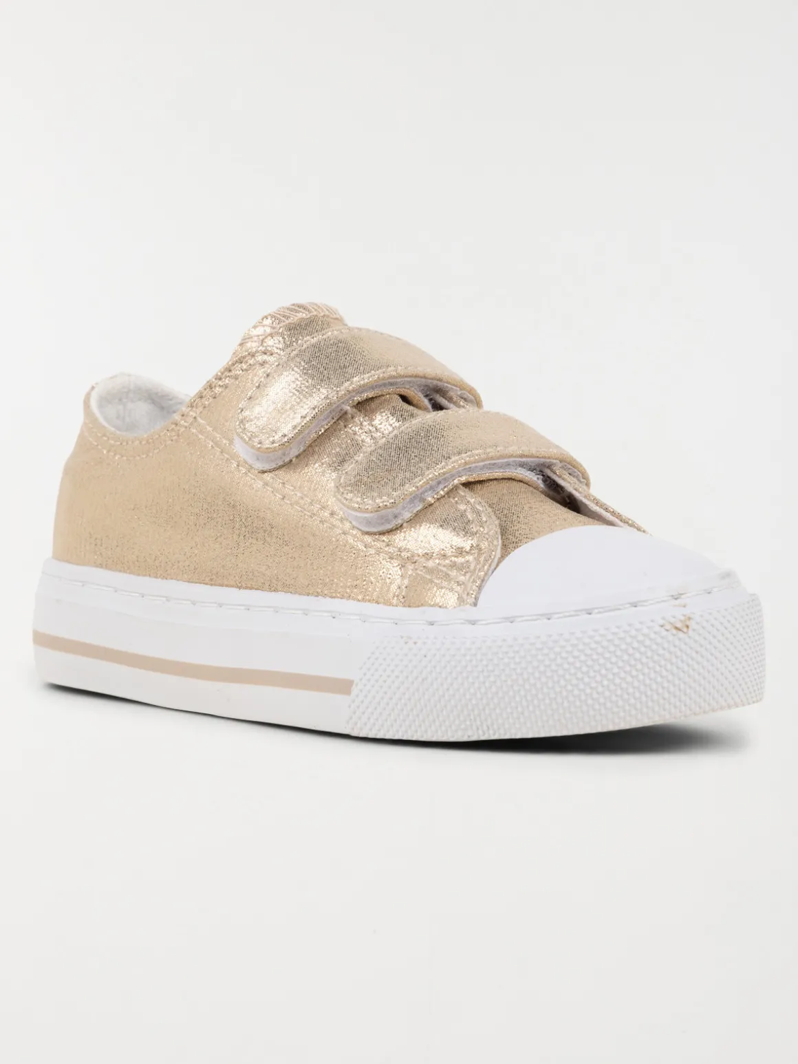 Tennis toile couleur dorée fille (24-30)