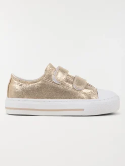 Tennis toile couleur dorée fille (24-30)