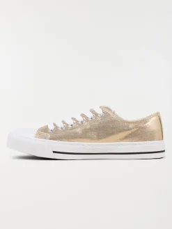 Tennis toile dorée femme (36-41)